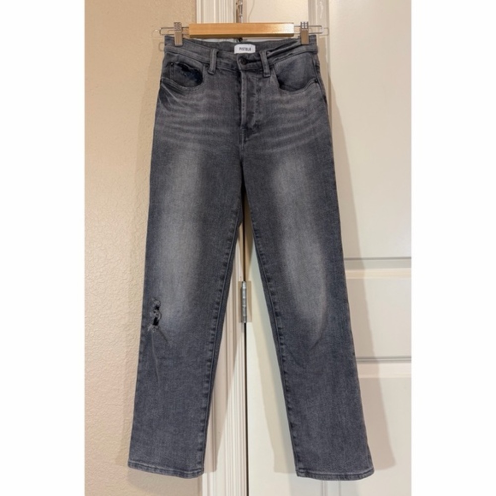 Pistola High-rise Straight Leg Jeans Washed Black